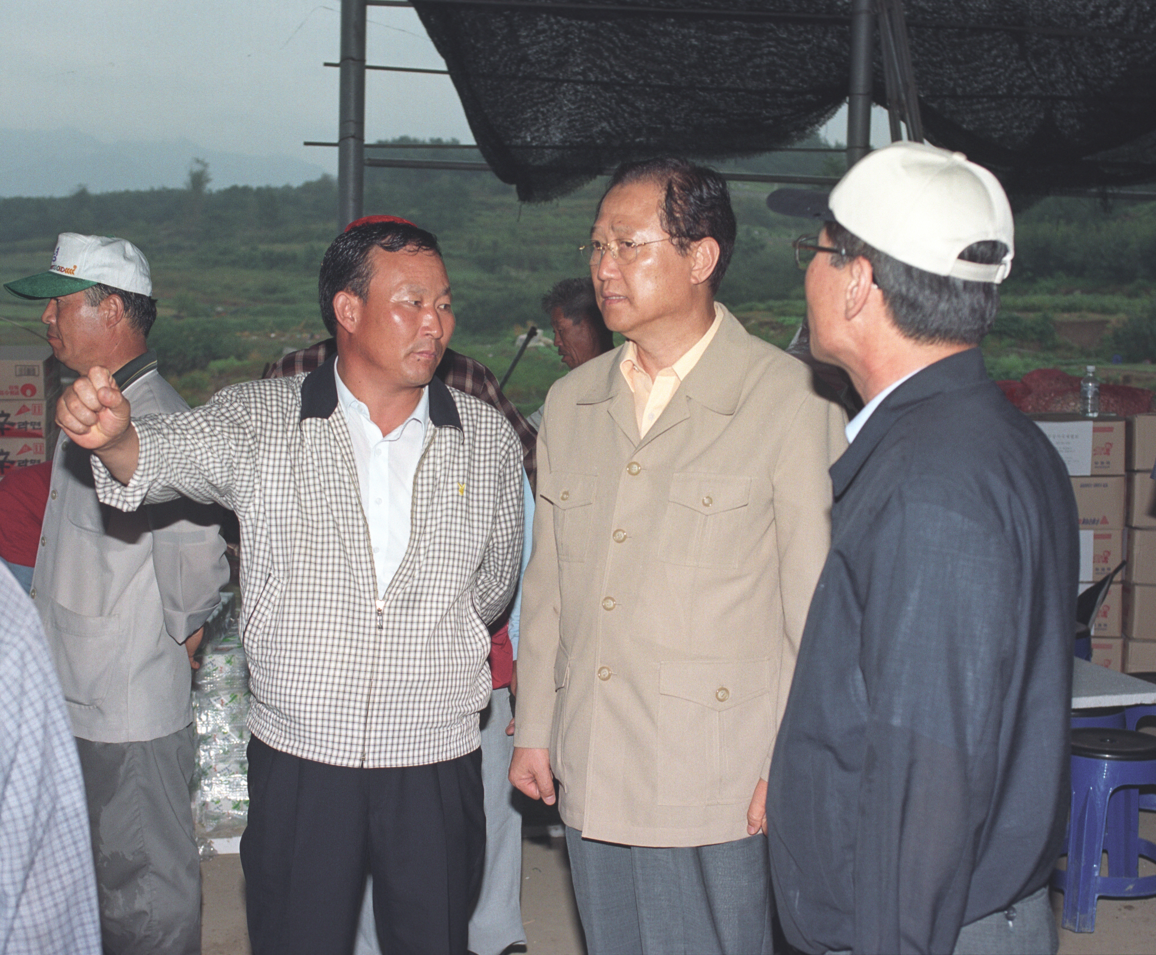 수해지구 현장 시찰                                