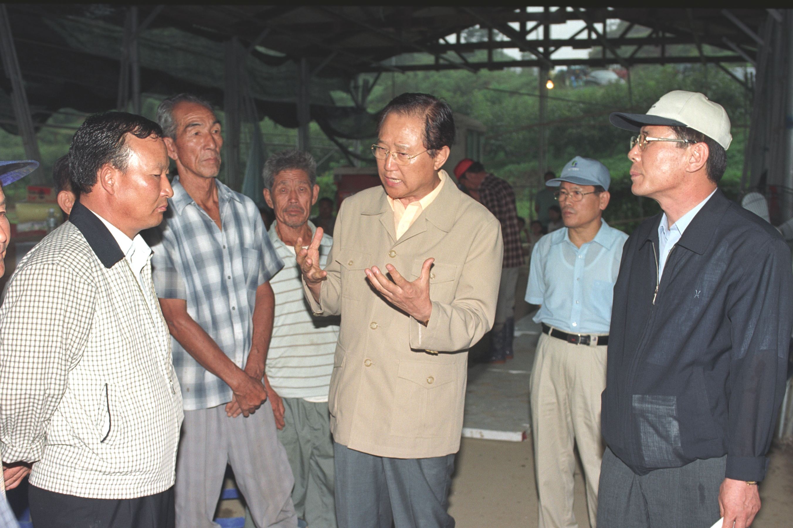 수해지구 현장 시찰                                